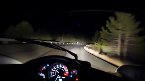 POV Sports Car Drifting Mountain Turn