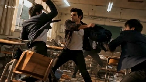 Japanese Classroom One-Take Fight